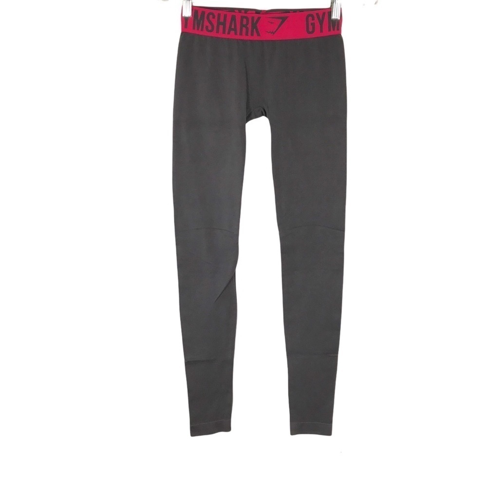 Gymshark Flex Seamless Leggings Spell-out Logo Pink/Gray SIZE SMALL